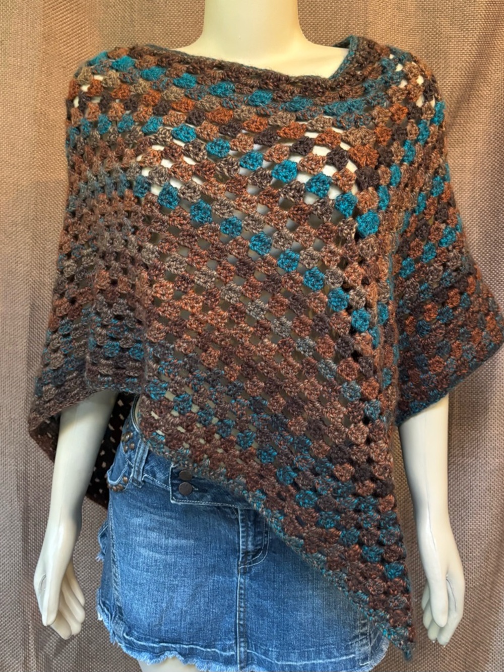 Handmade Poncho One Size
